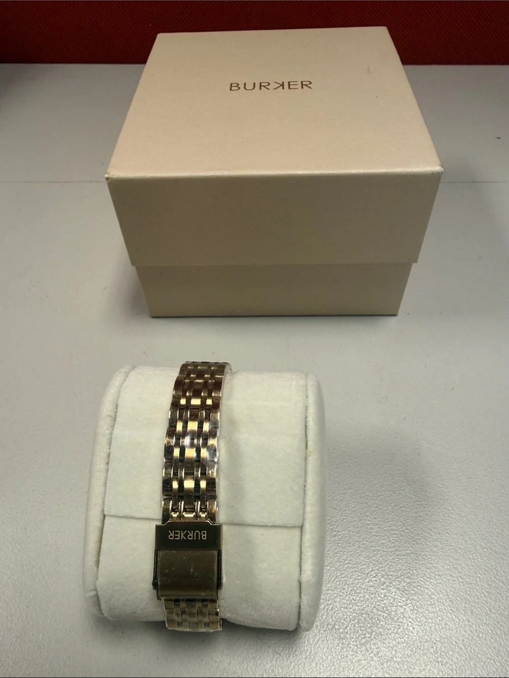 Women's Gold Tone Rectangle Bracelet Watch - Gold Burker